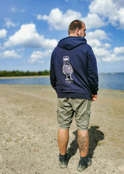 Unisex Sweatshirtjacke in blau Maritim