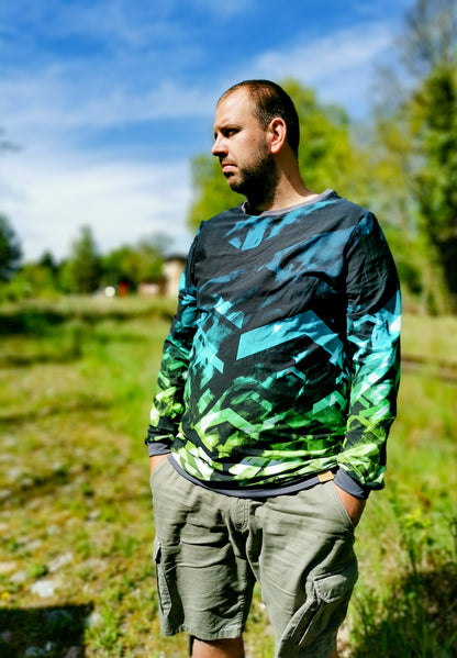 Handmade Herren Pullover Abstract gr. XXL